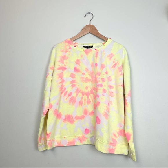 Generation Love Tops - Generation Love Carter Tie Dye Sweatshirt Pullover Top Neon size L